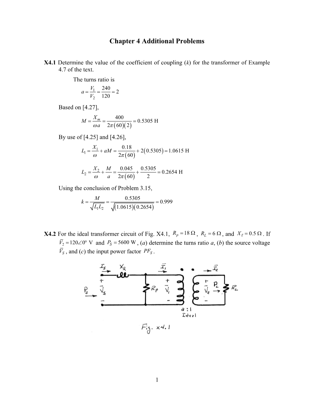 Chapter 4 Additional Problems