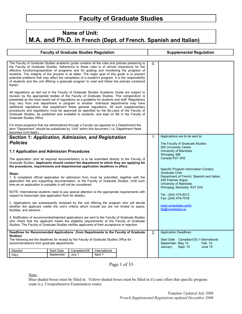 Section 1: Application, Admission, and Registration Policies