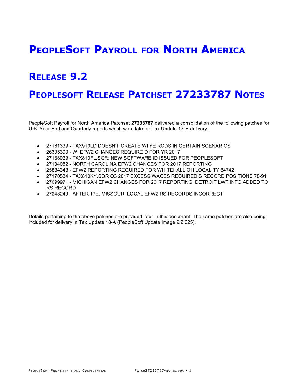 9.10 - Peoplesoft Payroll Tax Update 17-E