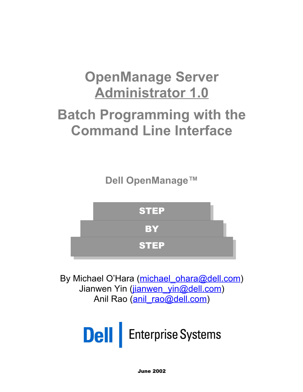 Batch Programming in the OMSA CLI