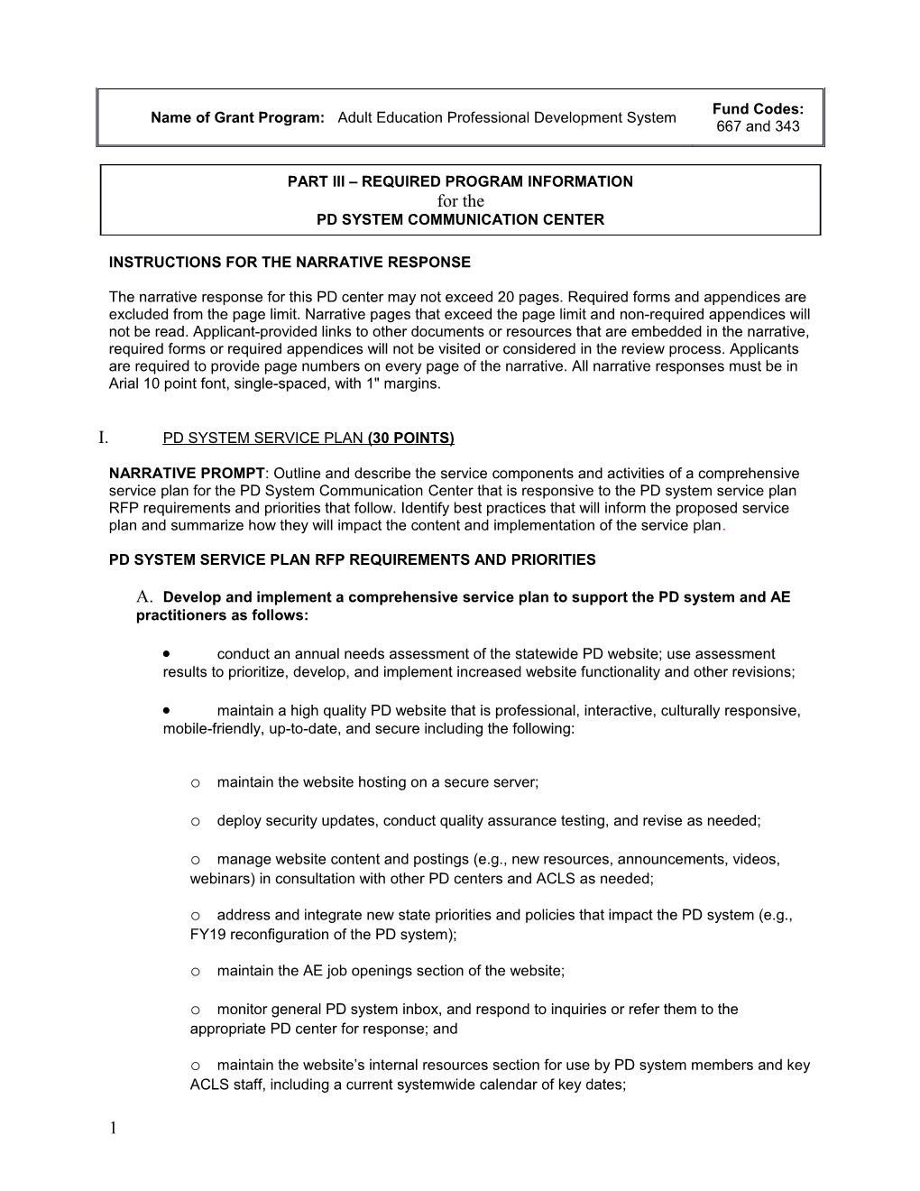 FY19 FC667-343 Adult Education Professional Development System Part III - PD System