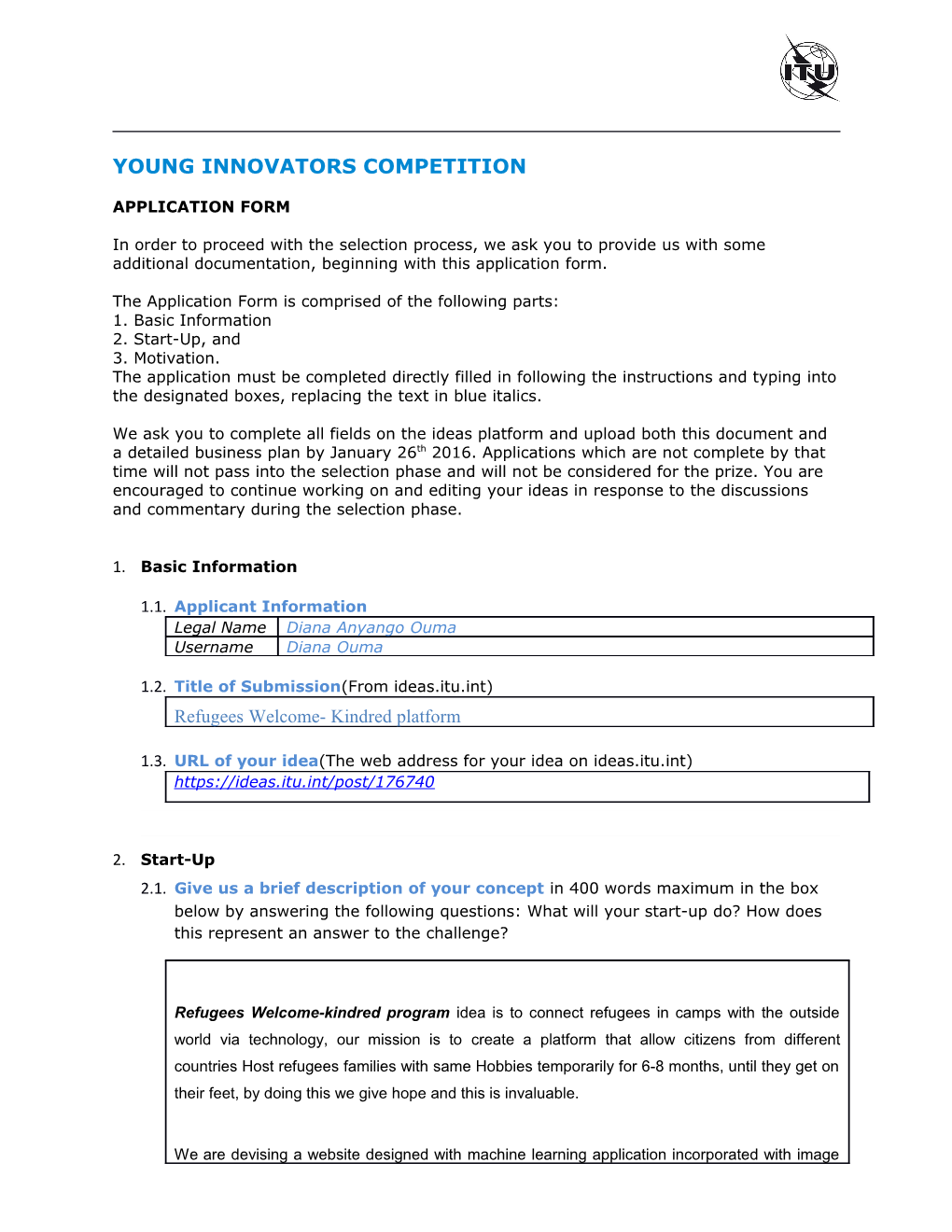 YOUNG INNOVATORS Competition