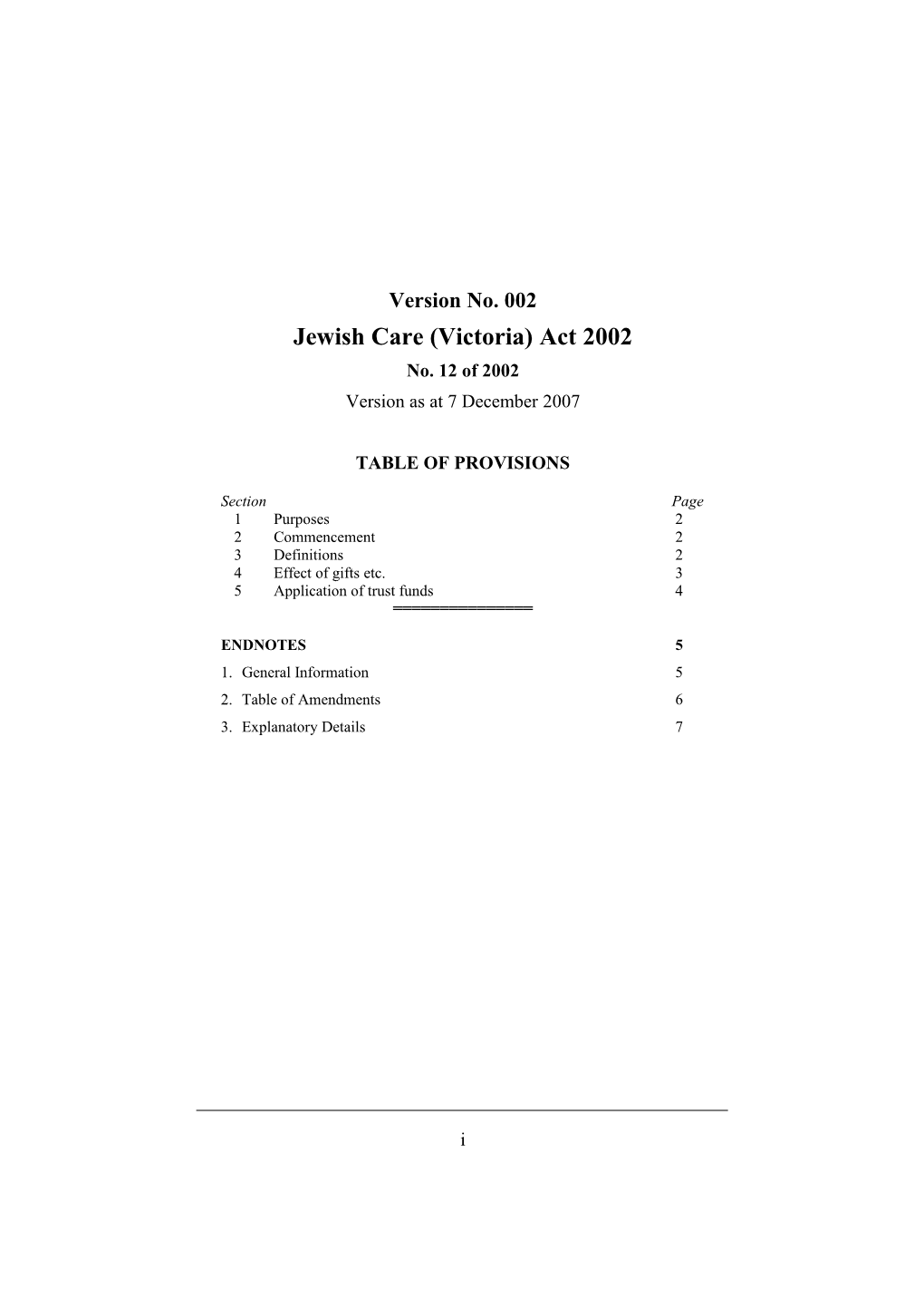 Jewish Care (Victoria) Act 2002