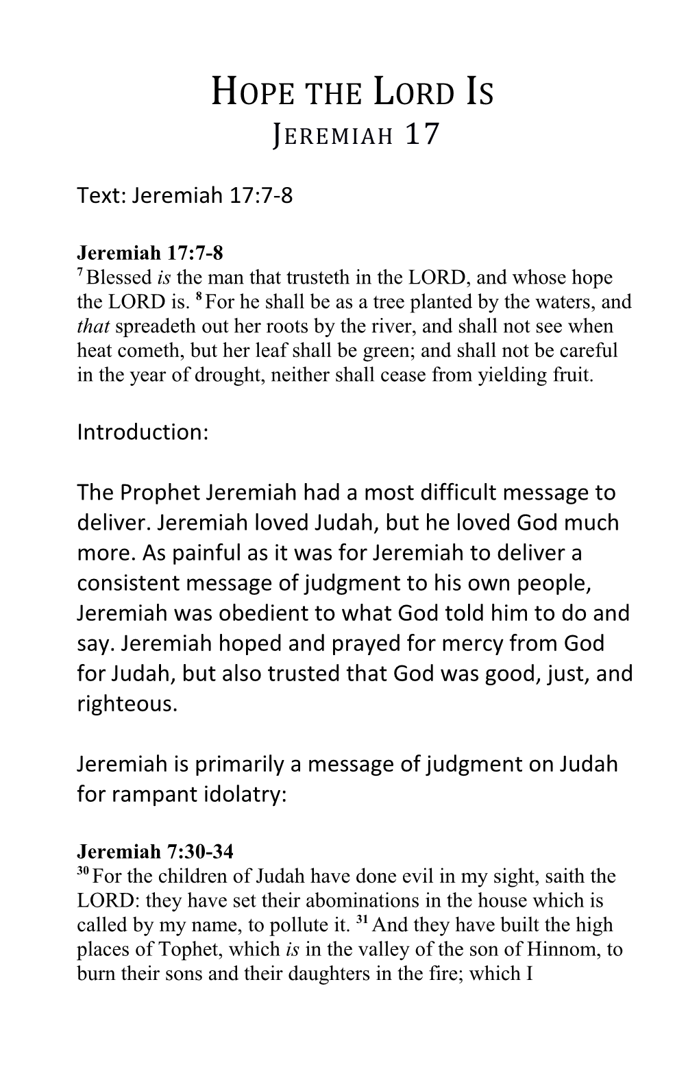 Text: Jeremiah 17:7-8