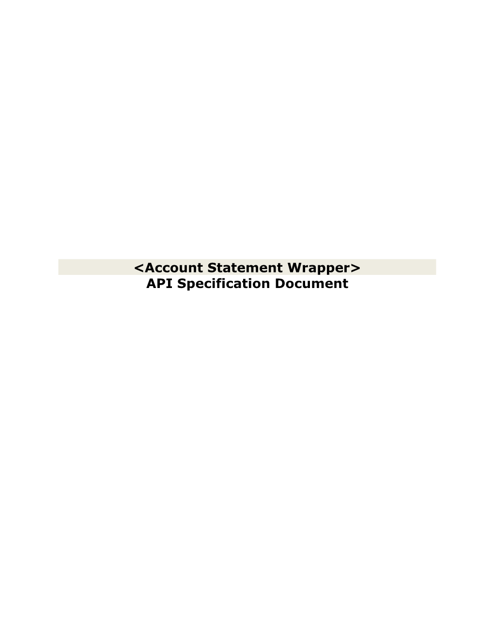 Account Statement Wrapper