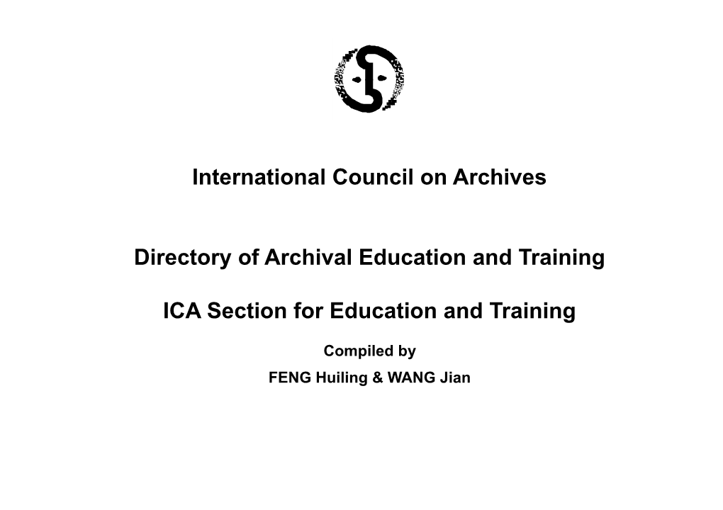 Directory of Archival Education and Training