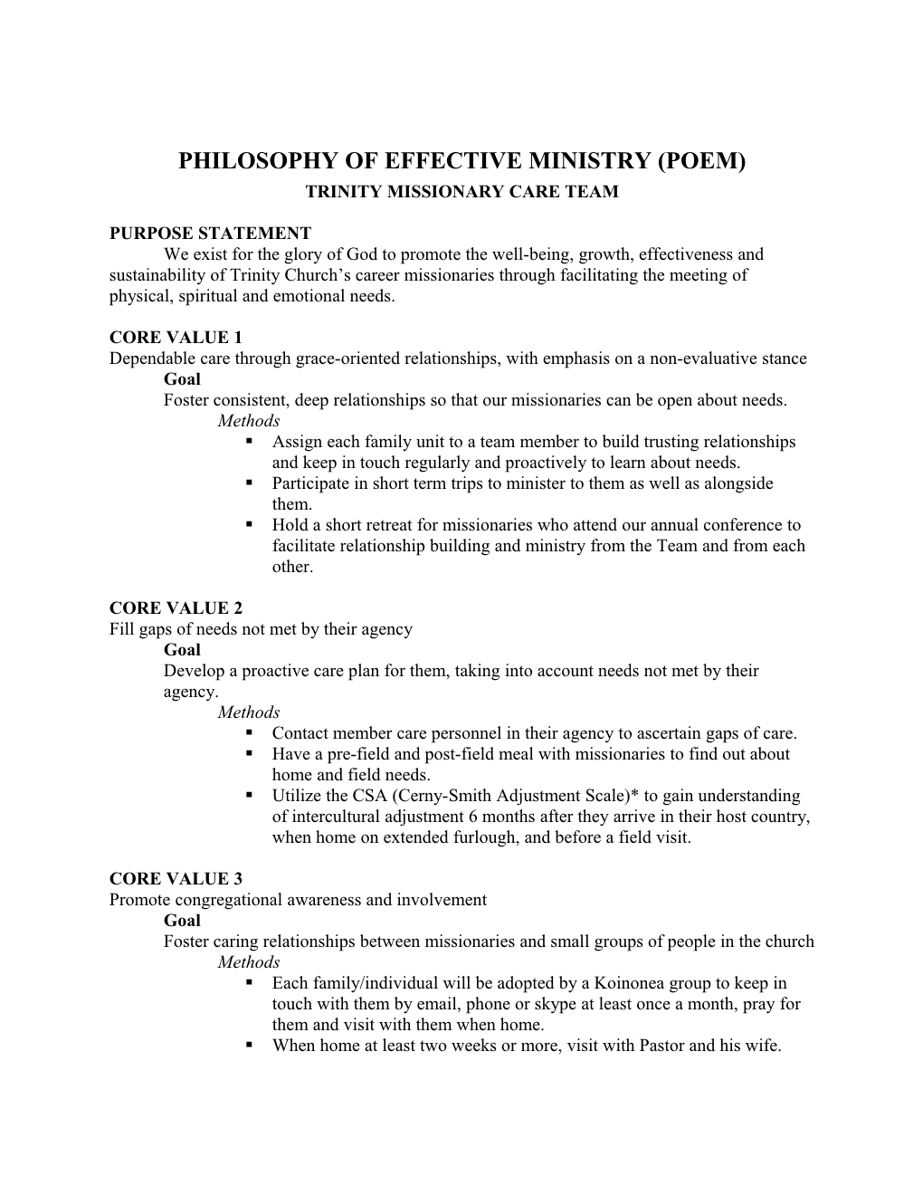 Philosophy of Effective Ministry (Poem)