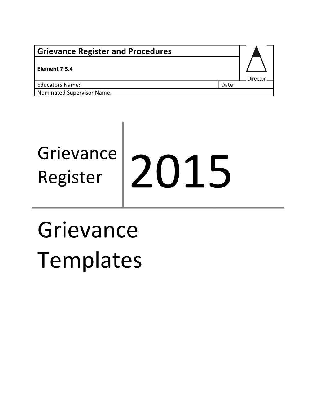 Grievance Register