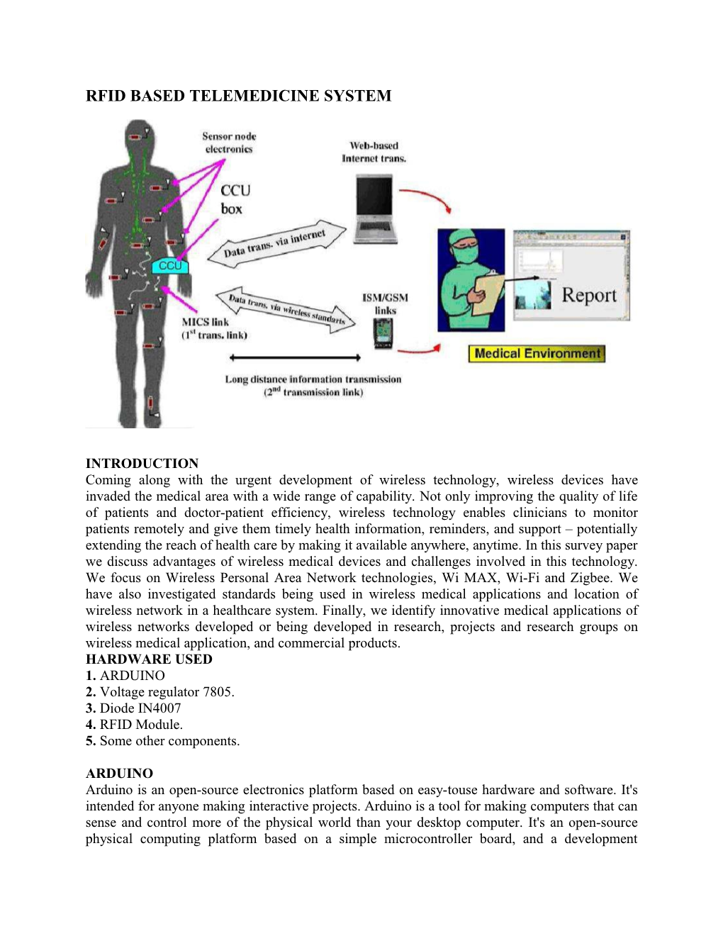 Rfid Based Telemedicine System