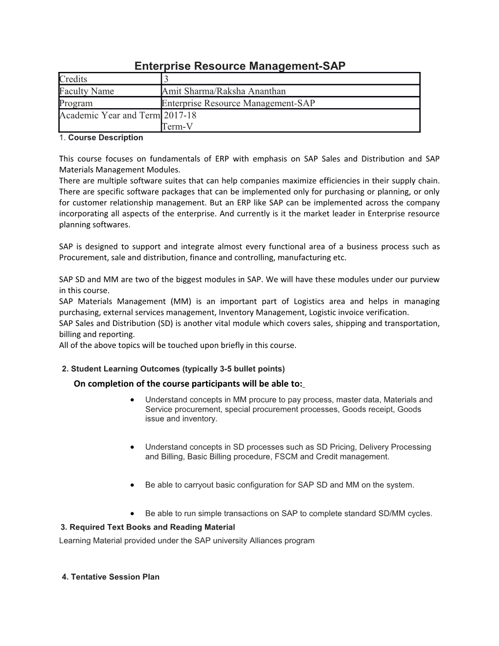 Enterprise Resource Management-SAP