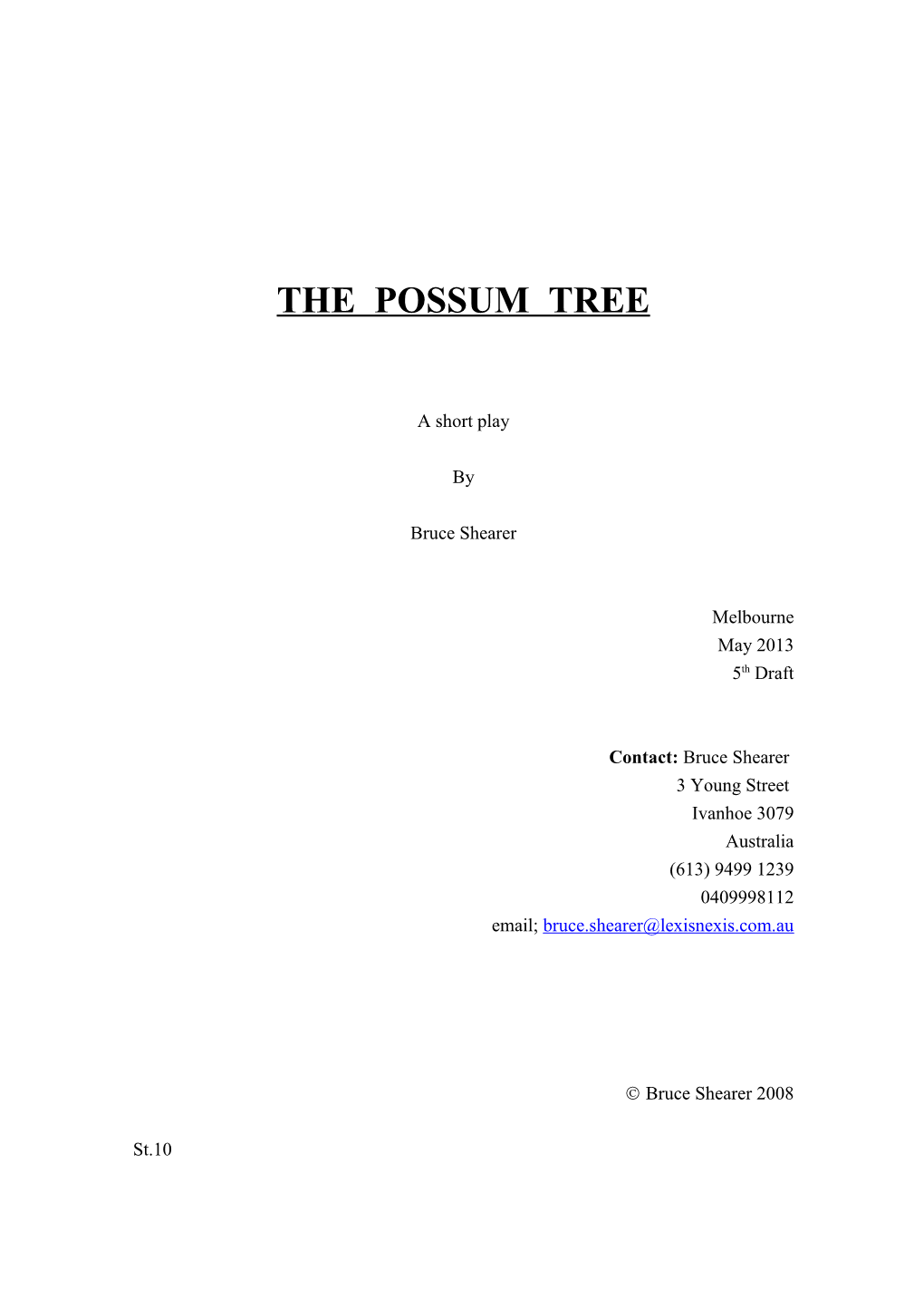 The Possum Tree