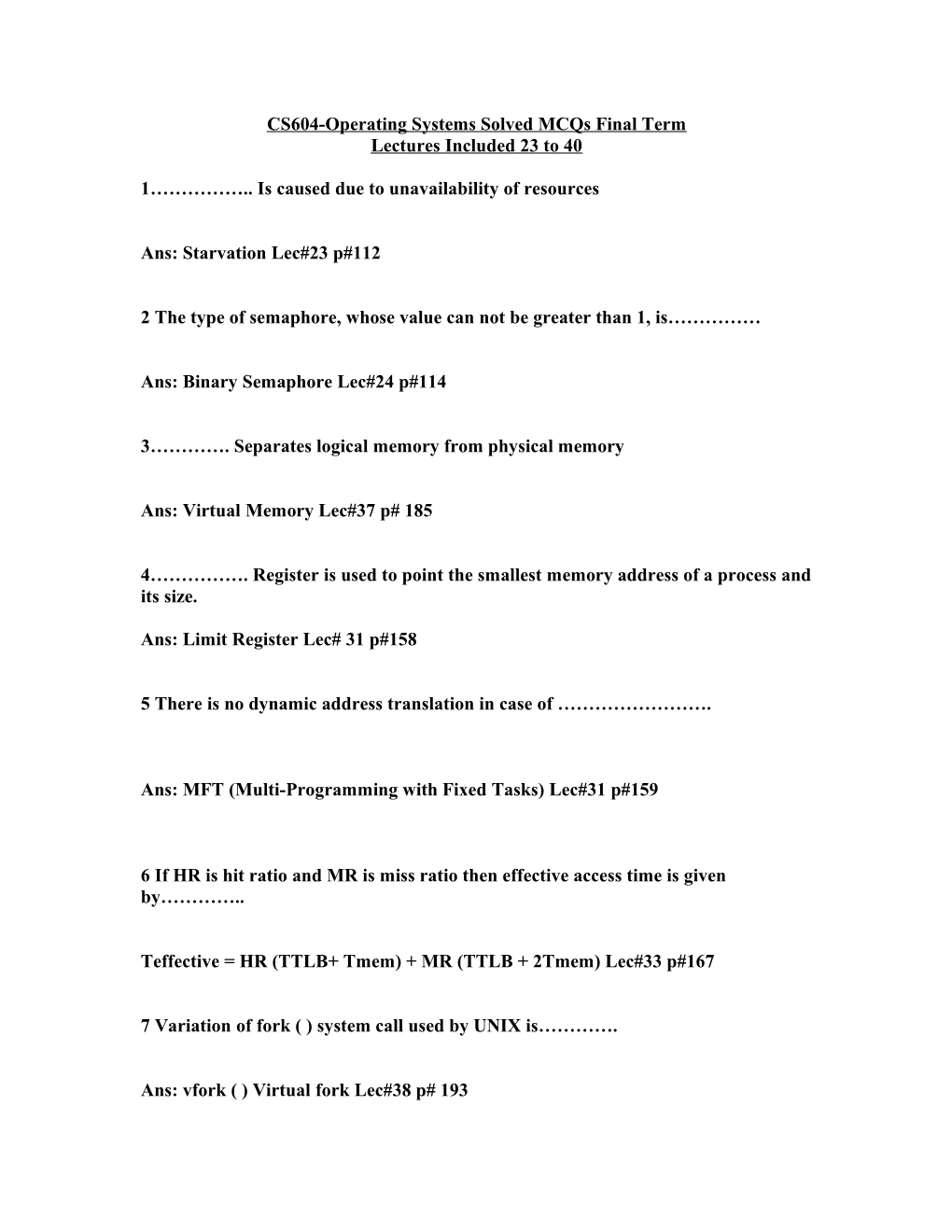 CS604 Quiz #2 Fall 2012 Solved with Reference