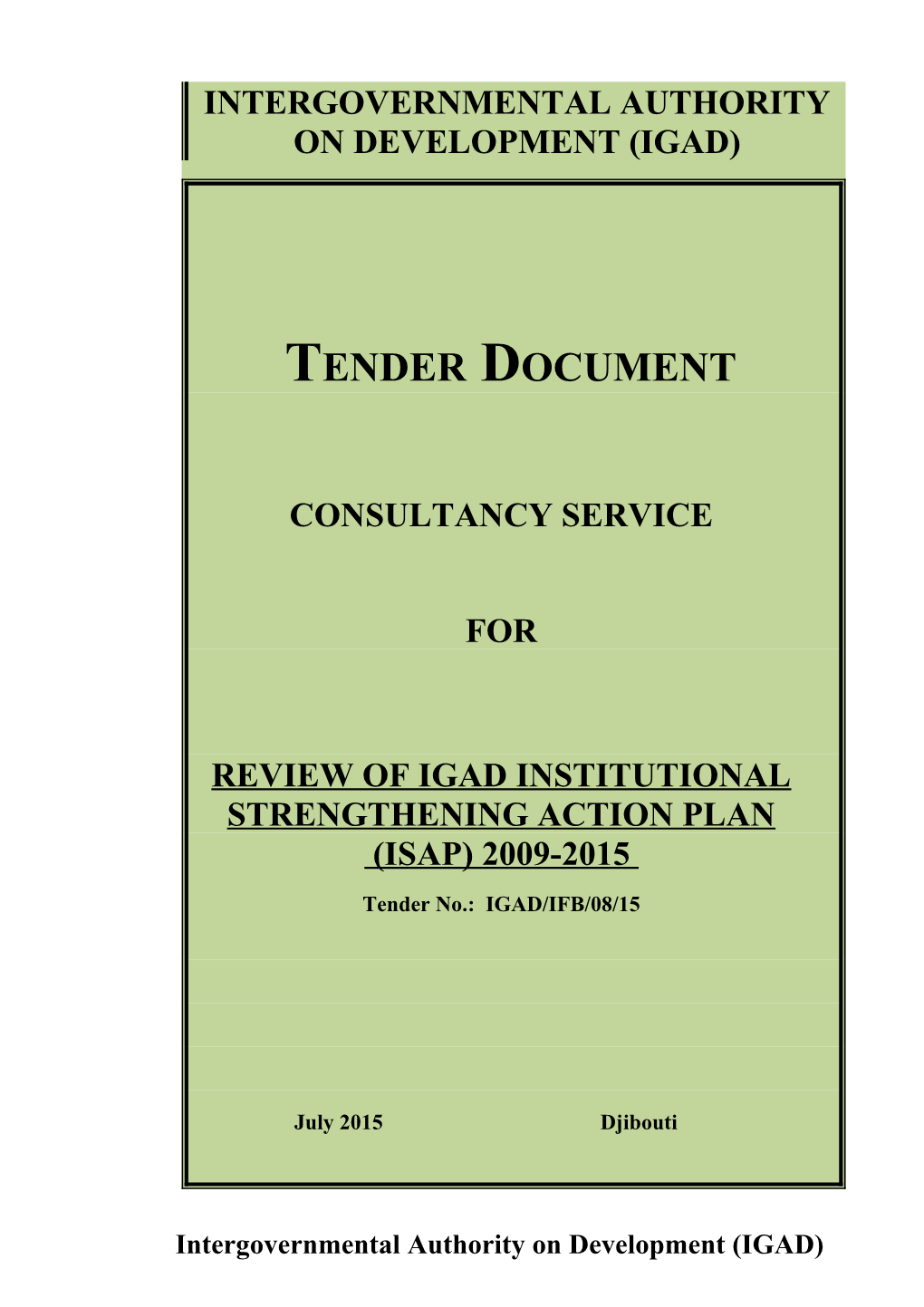 Intergovernmental Authority on Development (IGAD)