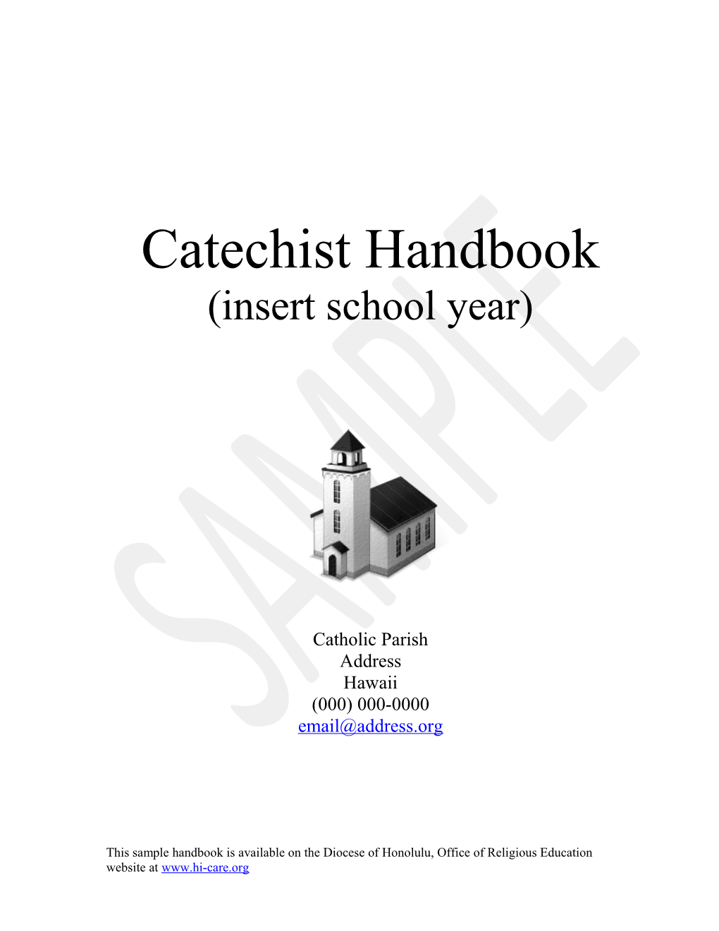 Catechist Handbook