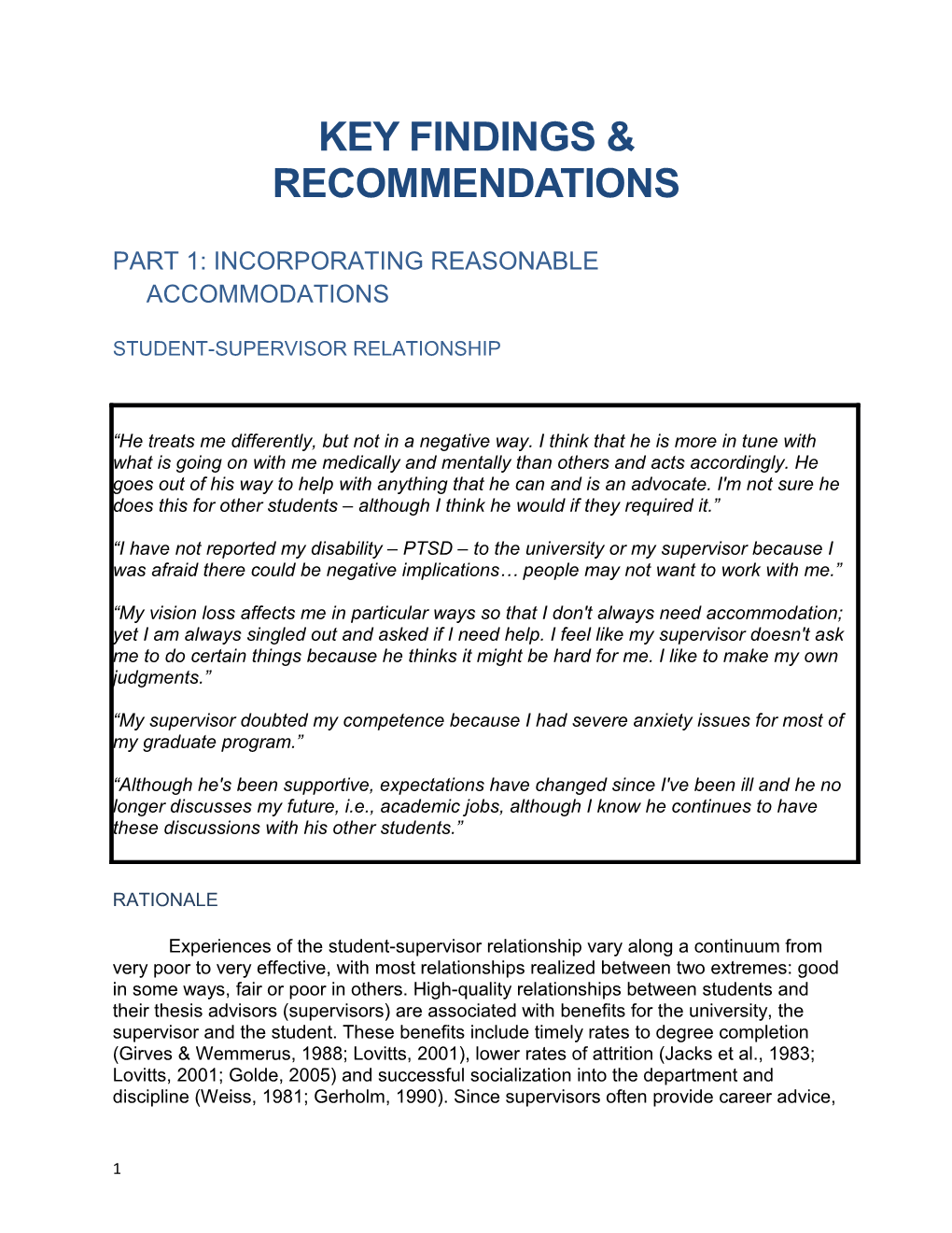Part 1: Incorporating Reasonable Accommodations