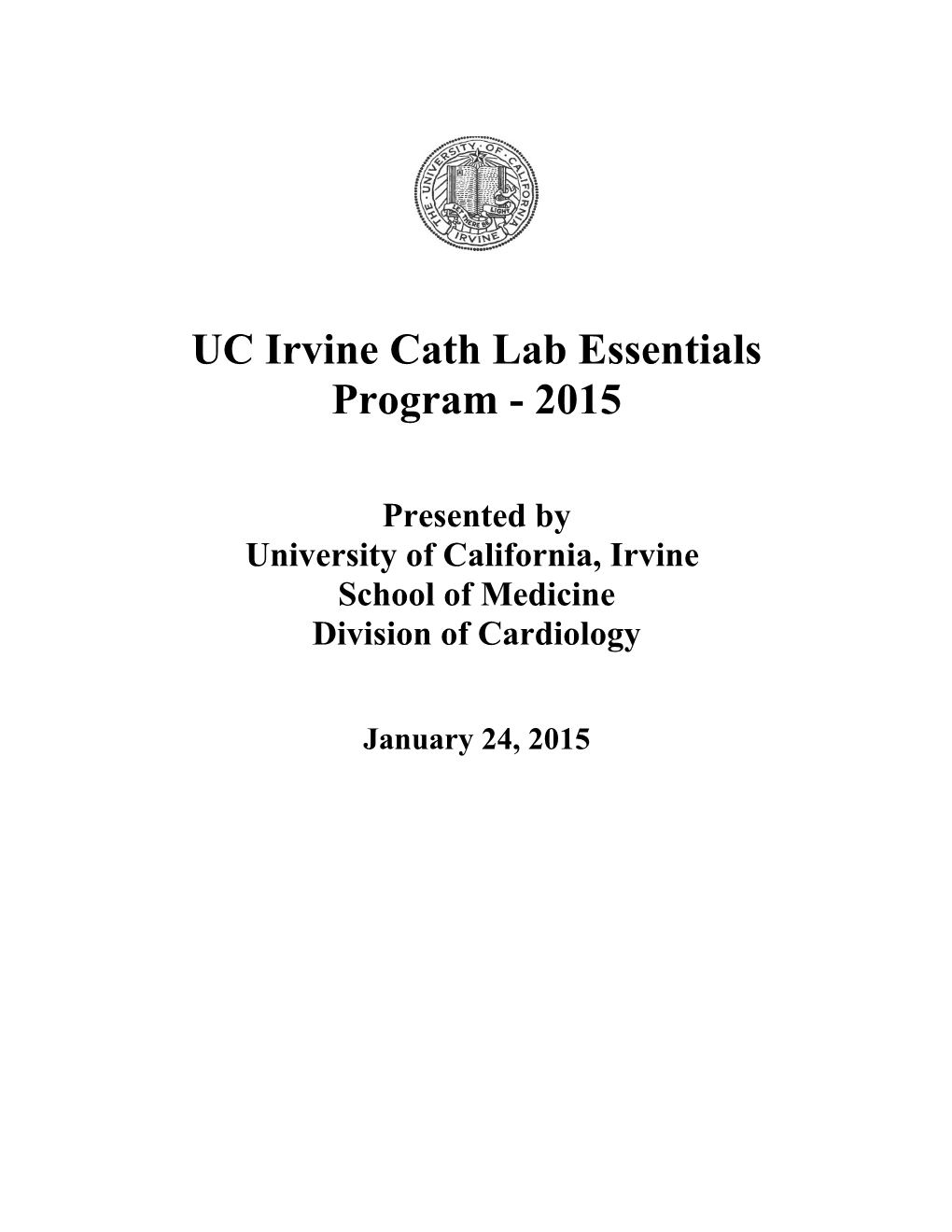 Ucirvinecath Lab Essentials Program - 2015