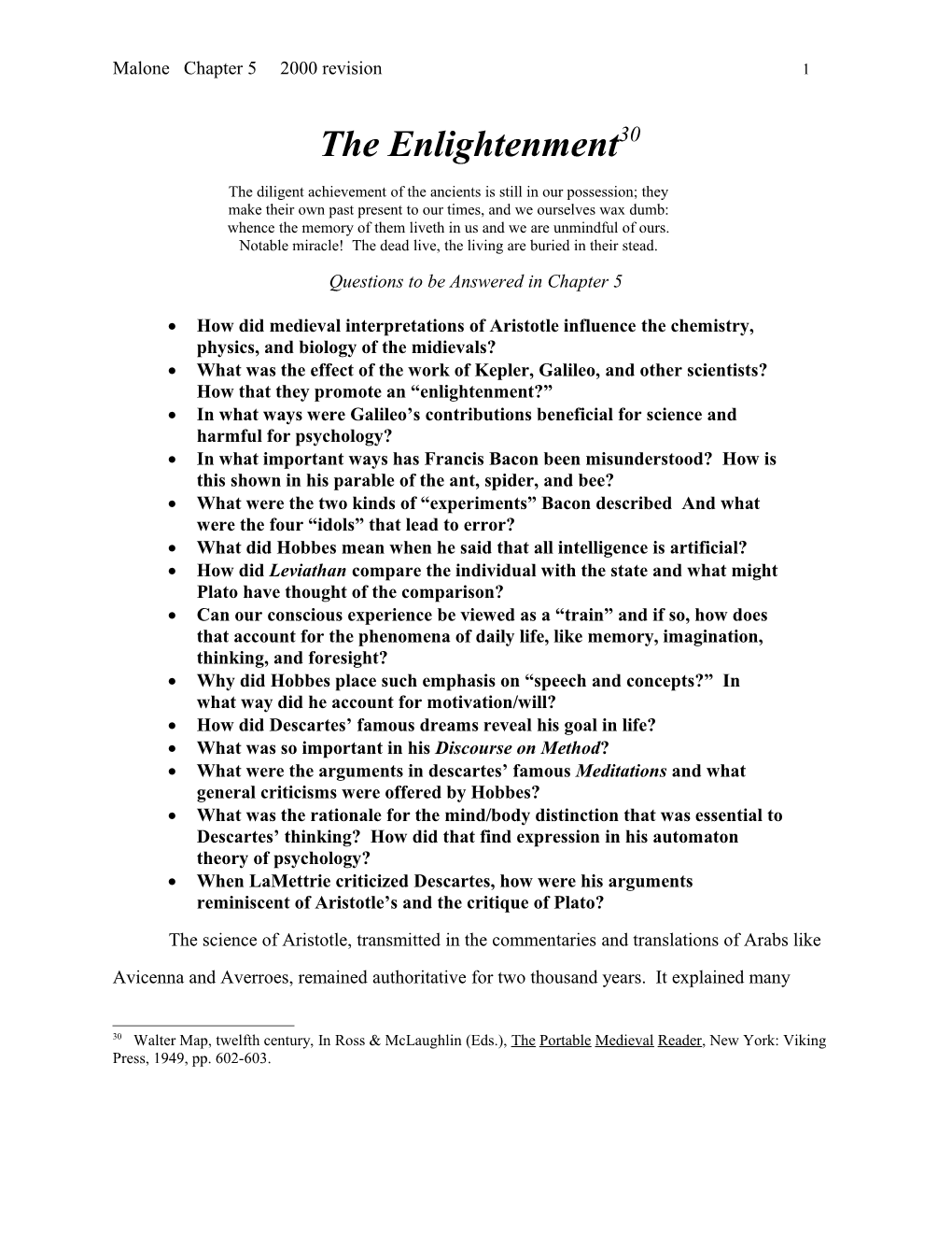 Chapter 5: the Enlightenment