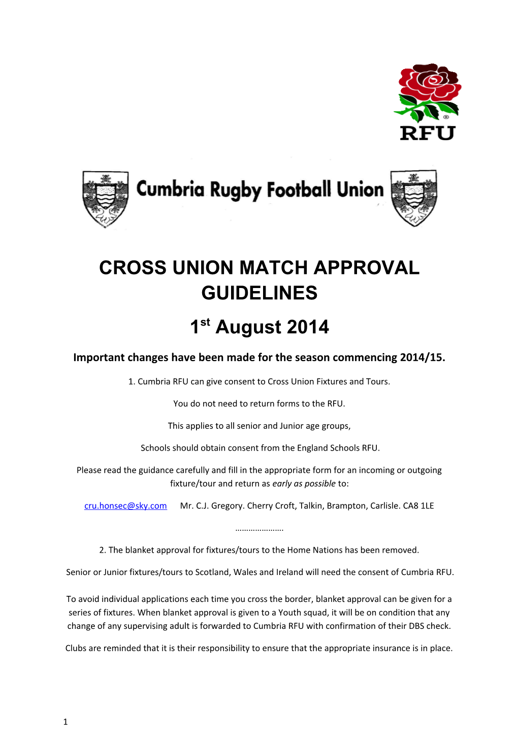 Cross Union Match Approval Guidelines