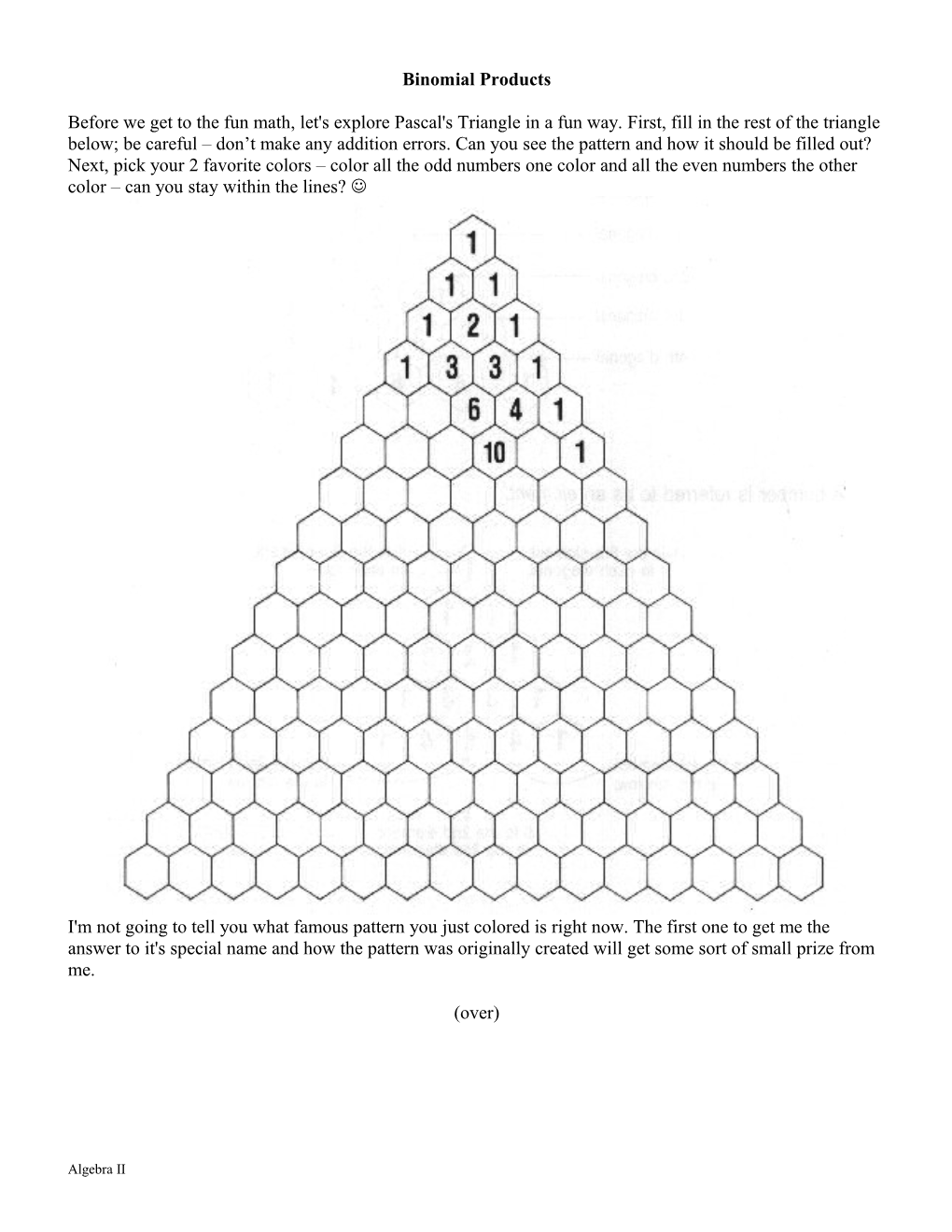 Binomial Products