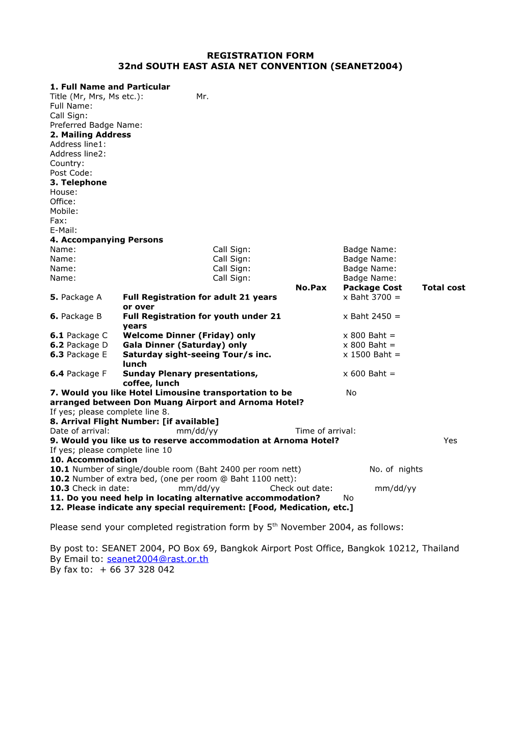 32Nd SOUTH EAST ASIA NET CONVENTION (SEANET2004)