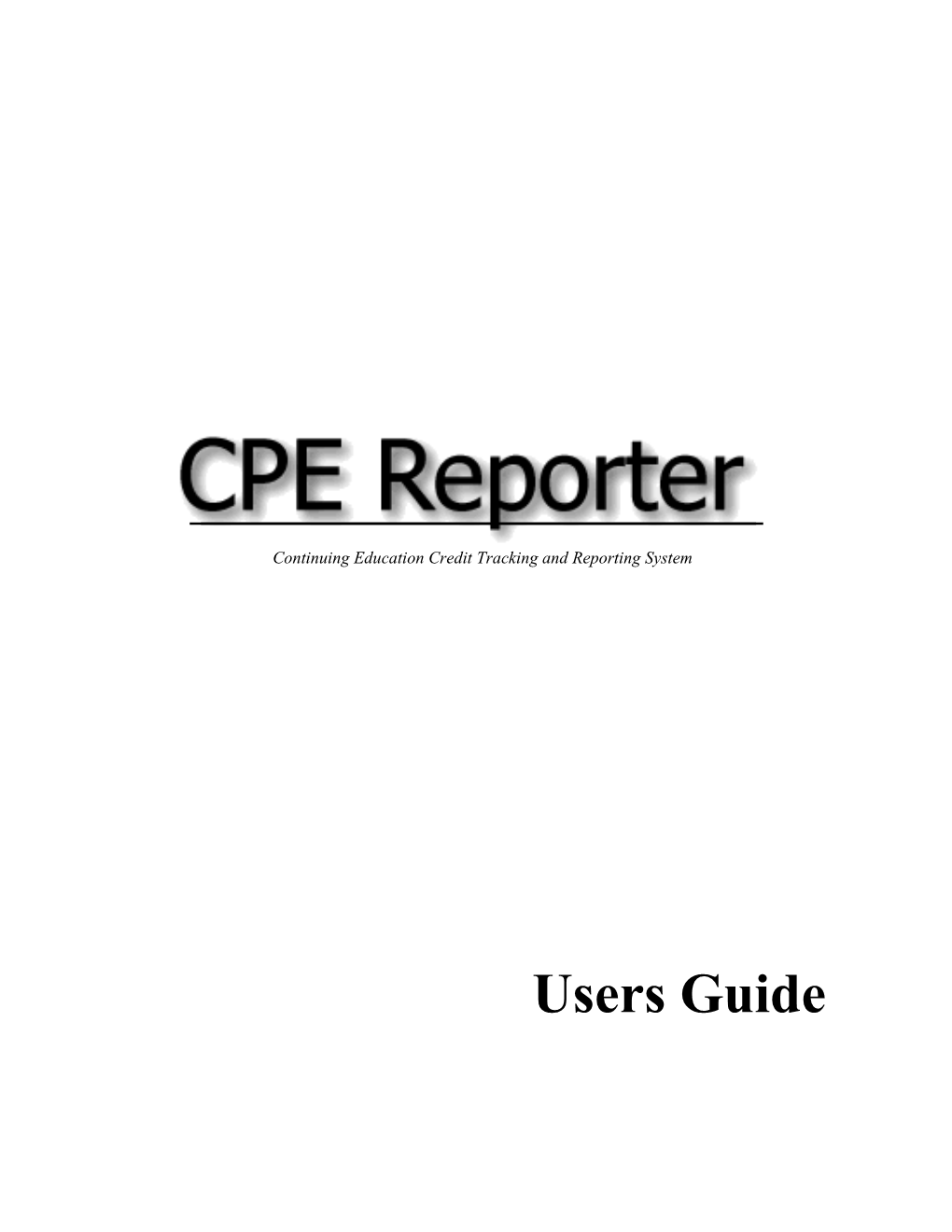CPE Reporter Users Guide