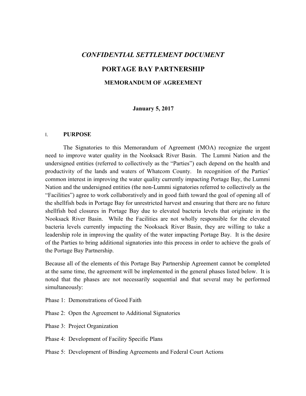 Confidential Settlement Document