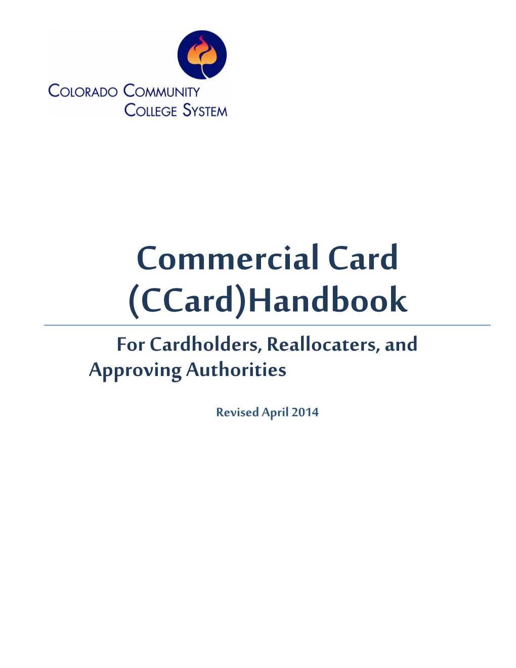Commercial Card (Ccard)Handbook