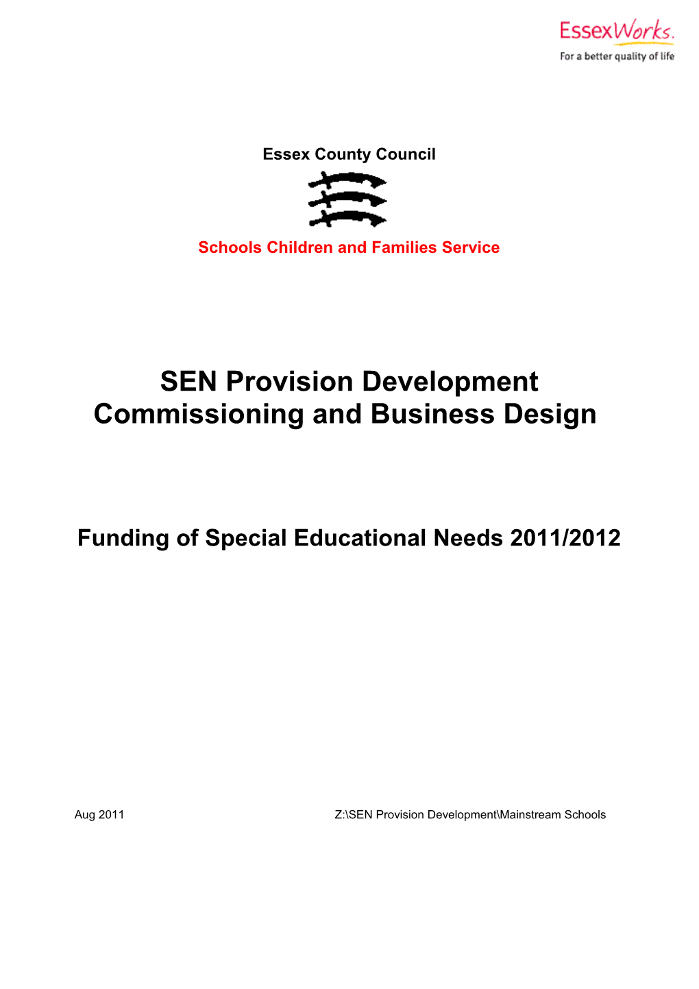 Funding of Special Educational Needs