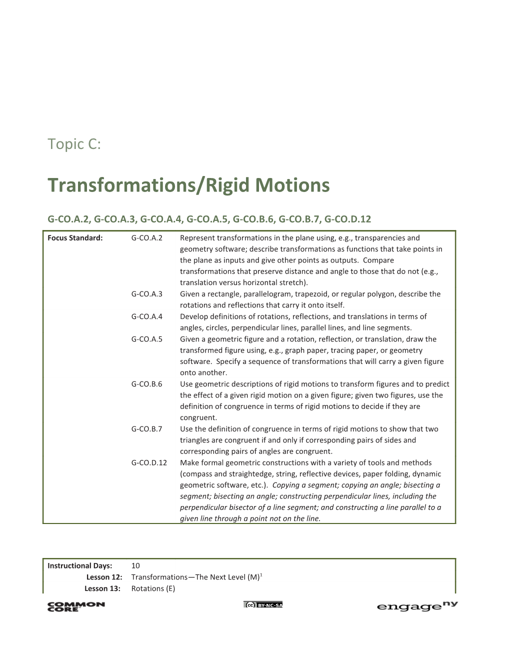 Transformations/Rigid Motions