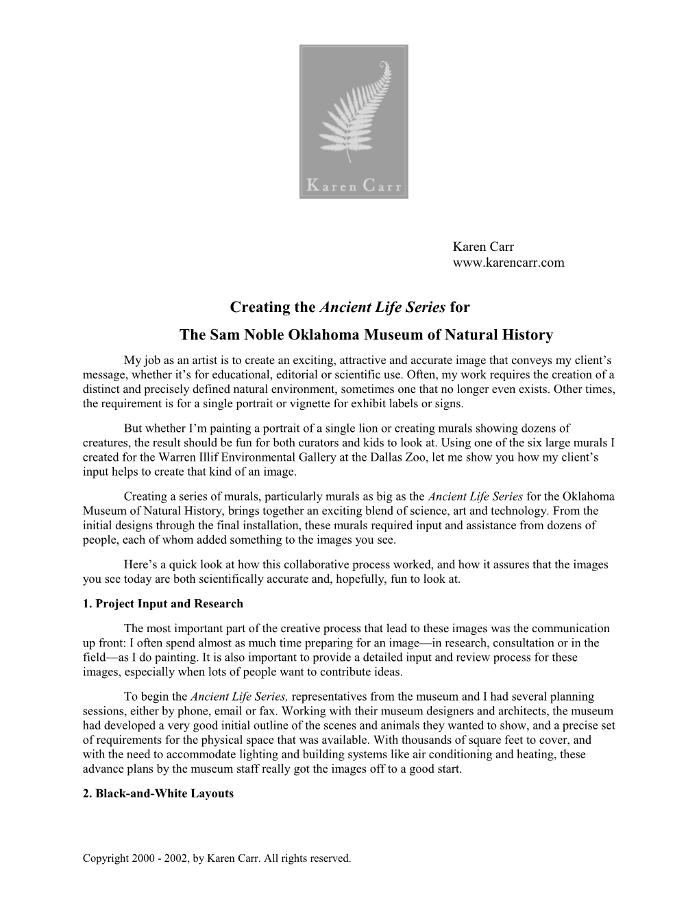 Creating the Ancient Lifeseries Forthe Sam Noble Oklahoma Museum of Natural History