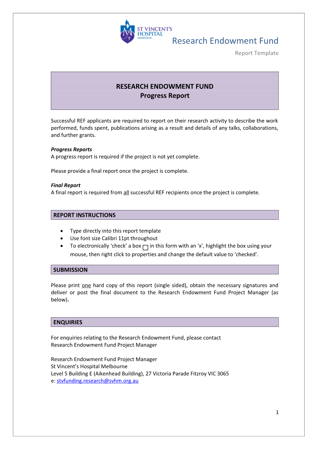 Research Endowment Fund