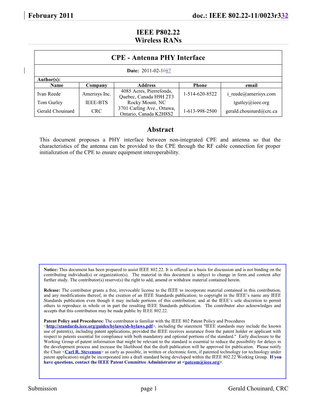 CPE Antenna PHY Interface