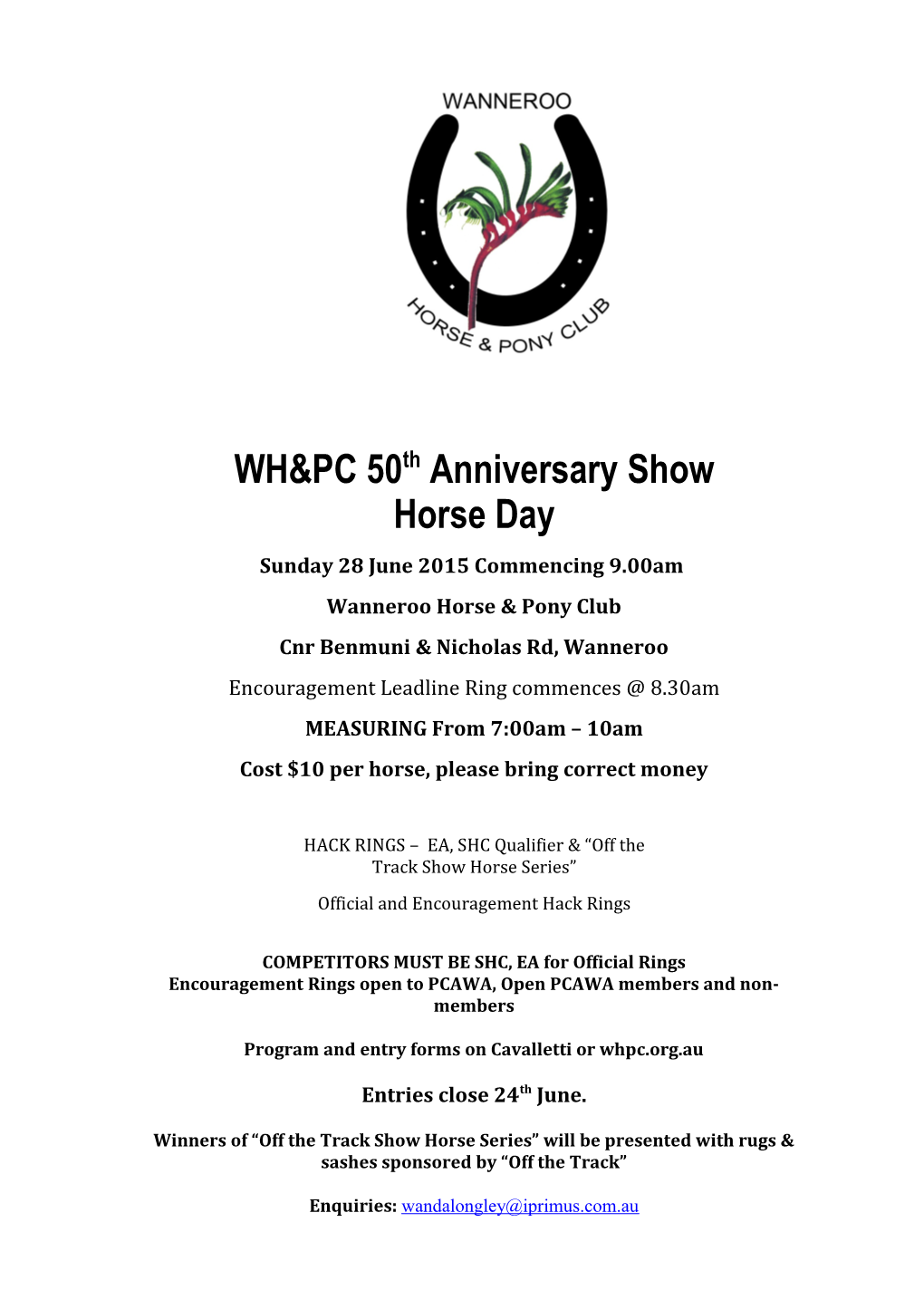 Pony Club Association of Western Australia Inc (Pcawa)