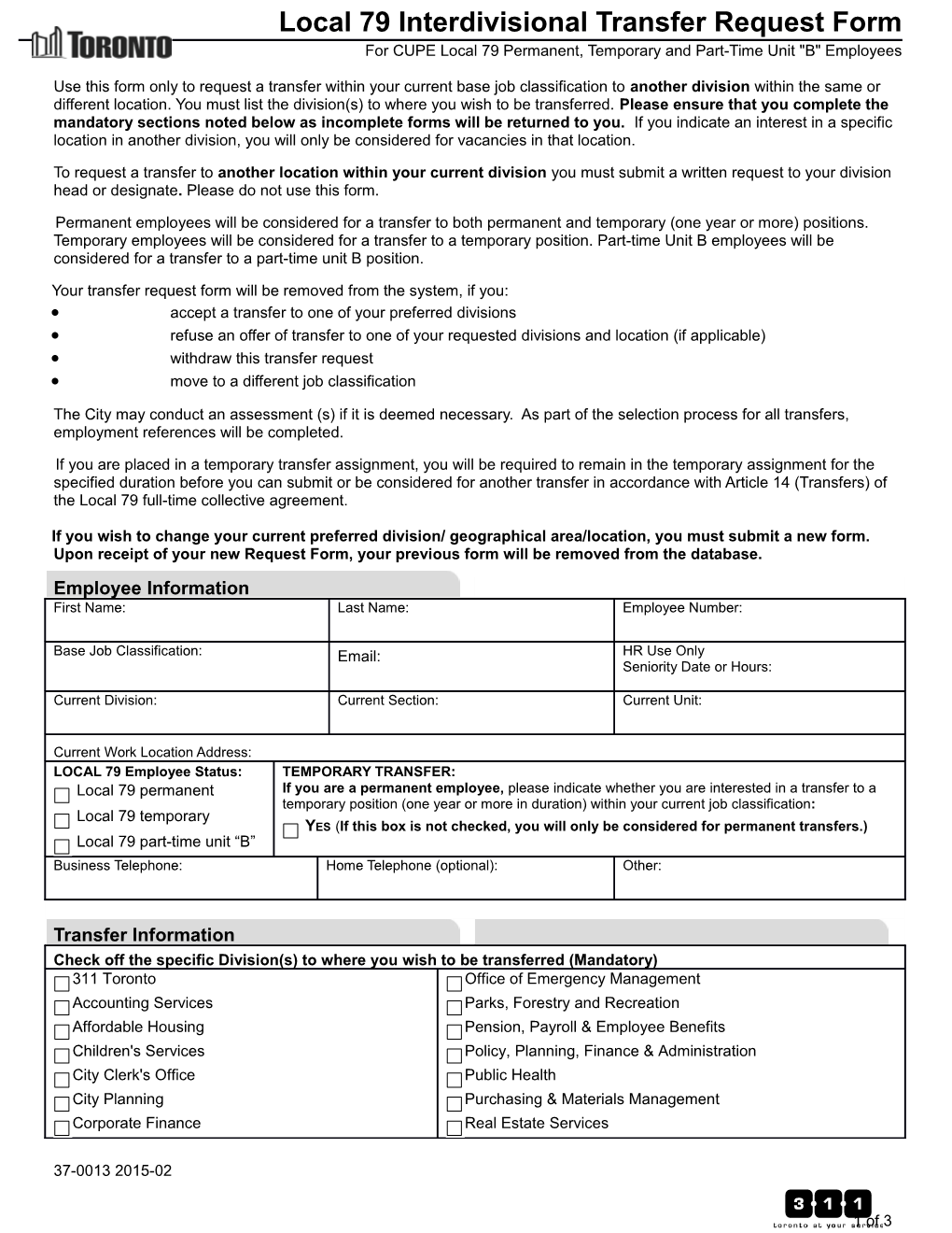 L79 Transfer Request Form