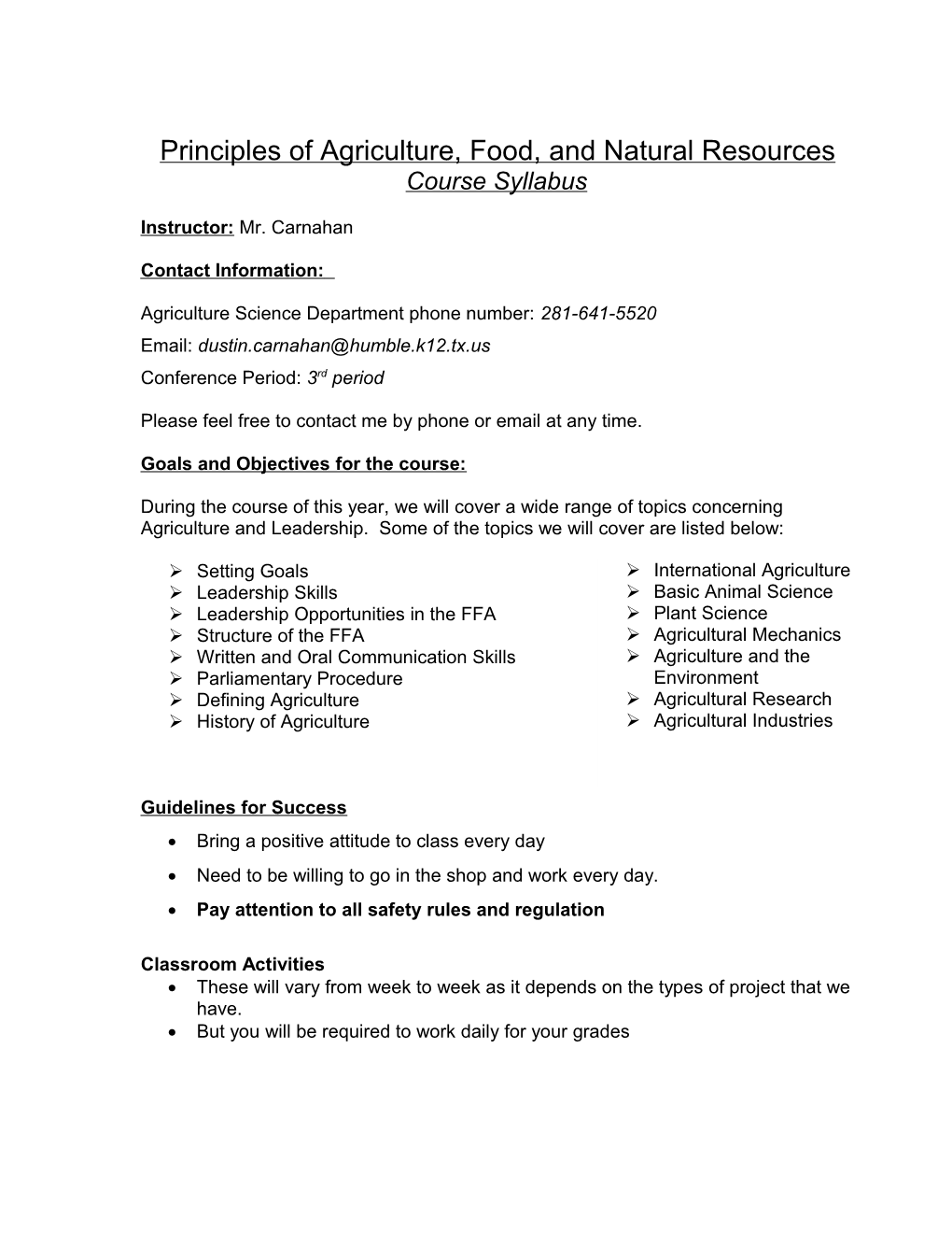 Principles of Agricultural Science