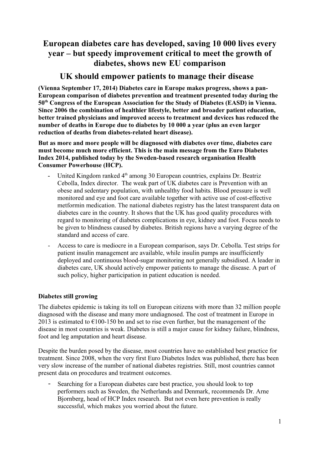 UK Should Empower Patients to Manage Their Disease