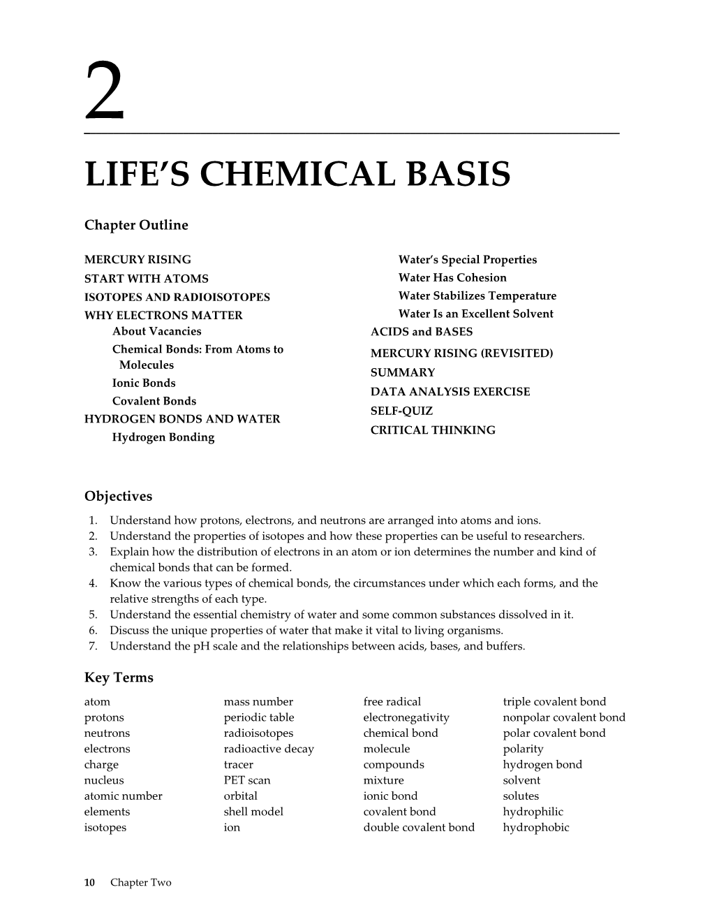 Life S Chemical Basis