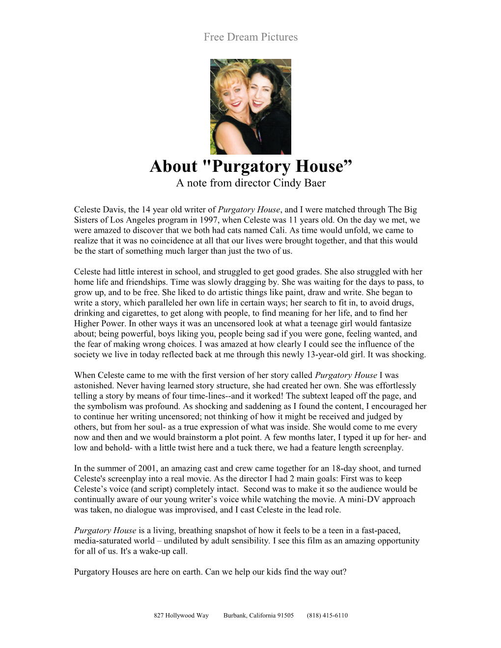 About Purgatory House