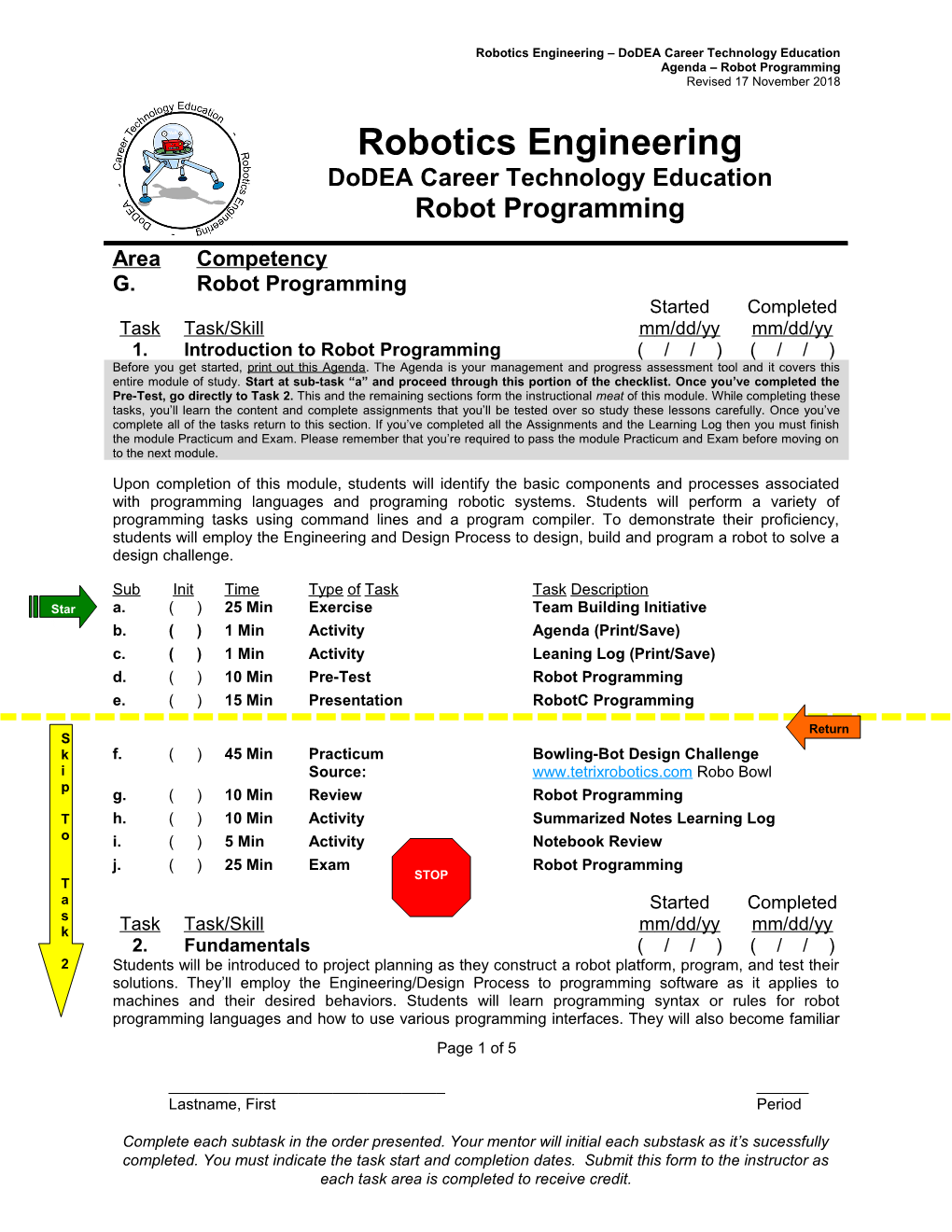 Robotics Engineering Dodea Career Technology Education