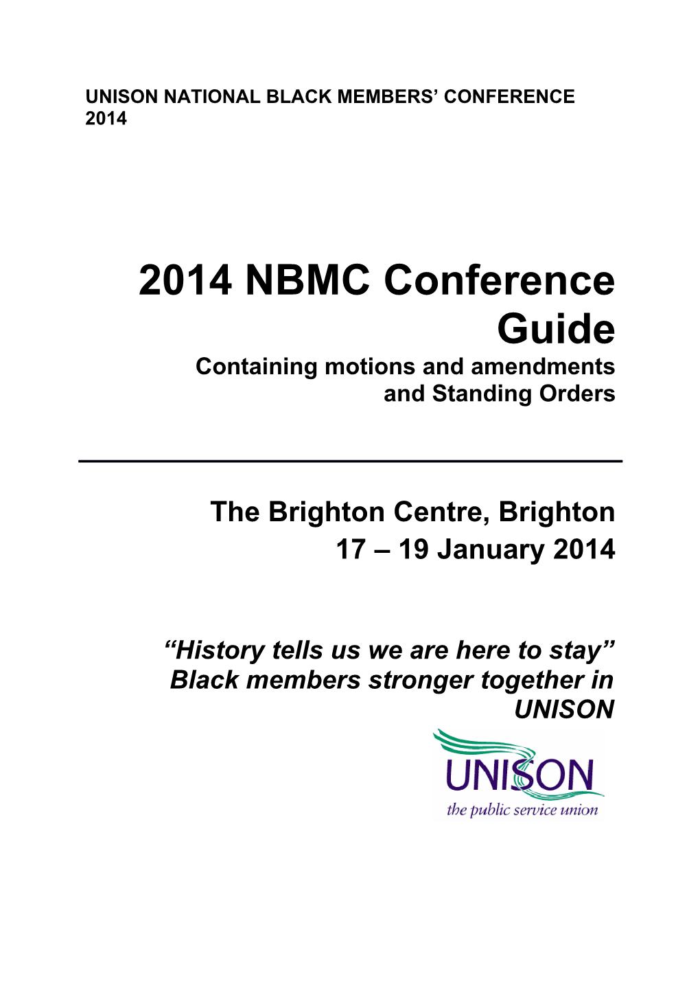 2014 National Black Members Conference