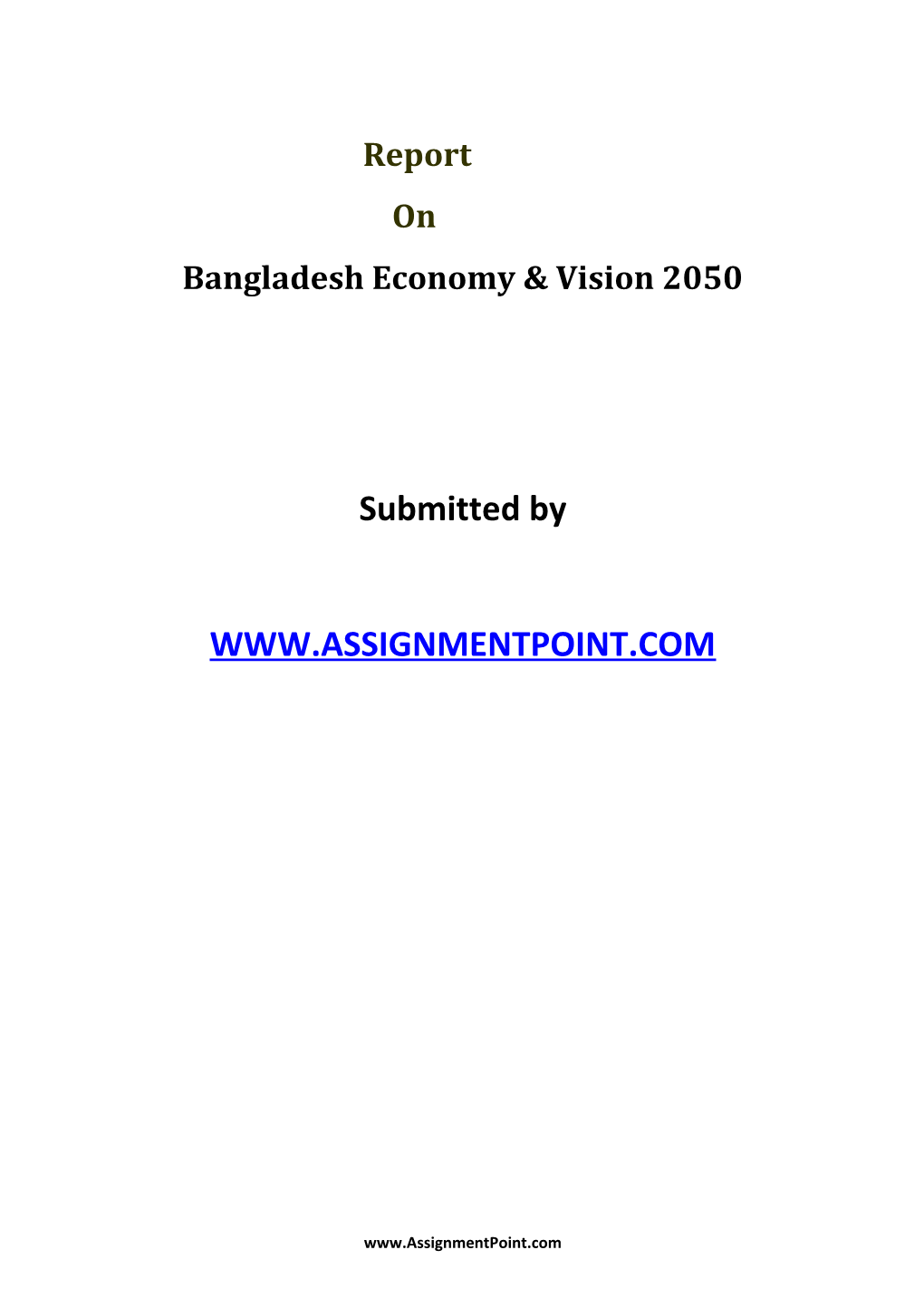 Bangladesh Economy & Vision 2050