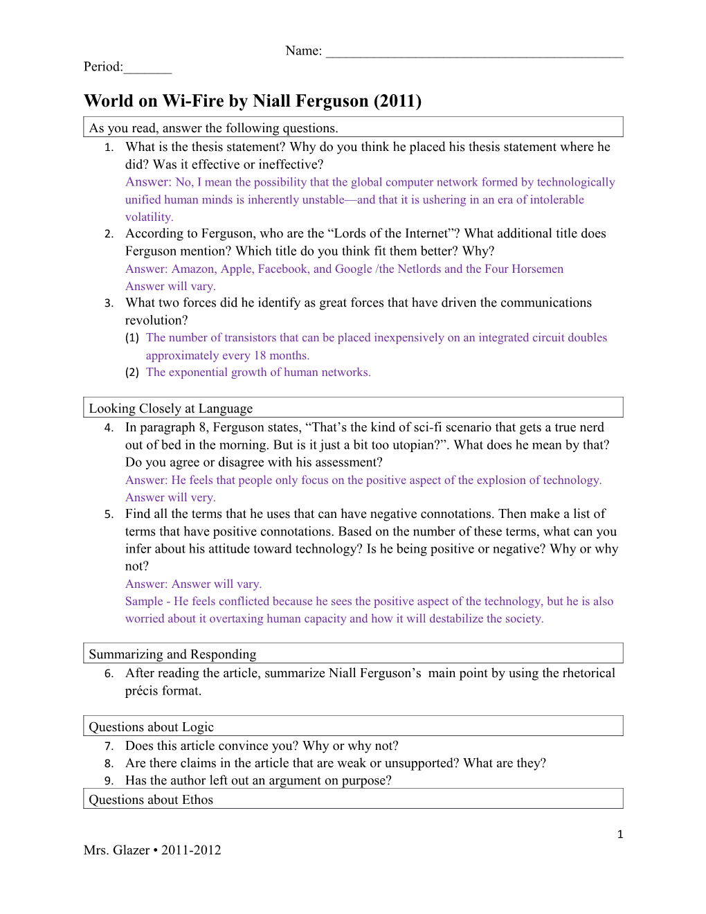 World on Wi-Fire by Niall Ferguson (2011)