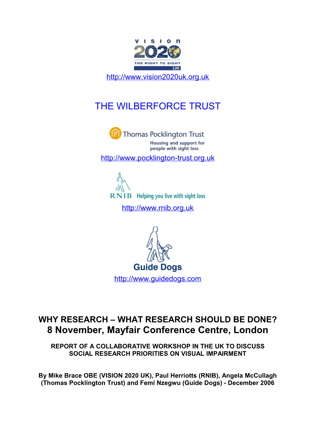 Notes from Sector Research Workshop 8 Nov
