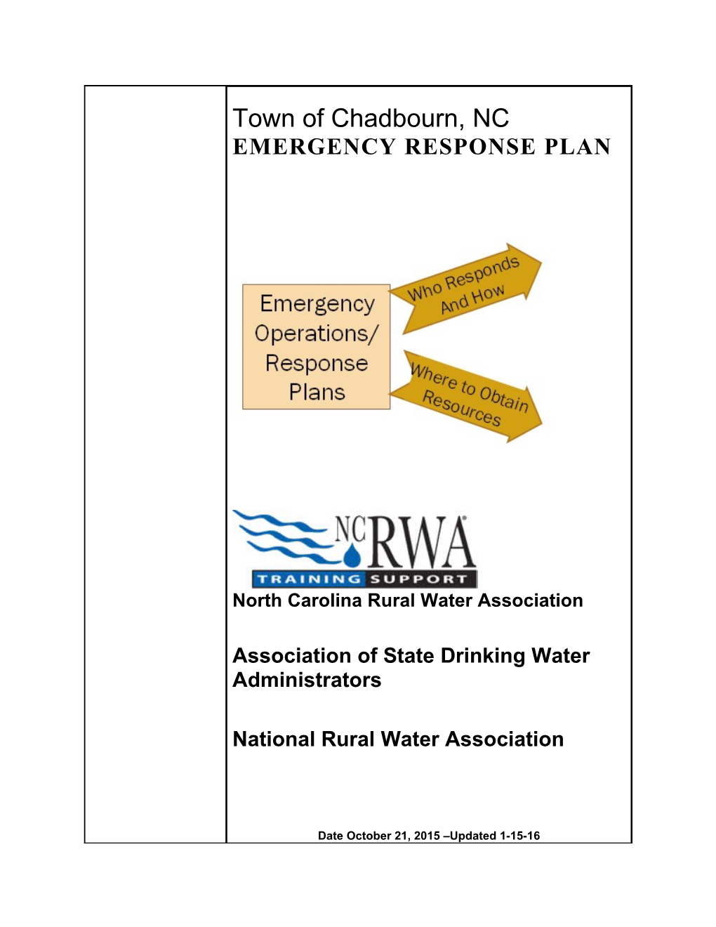 Town of Ayden Operation and Maintenance Plan