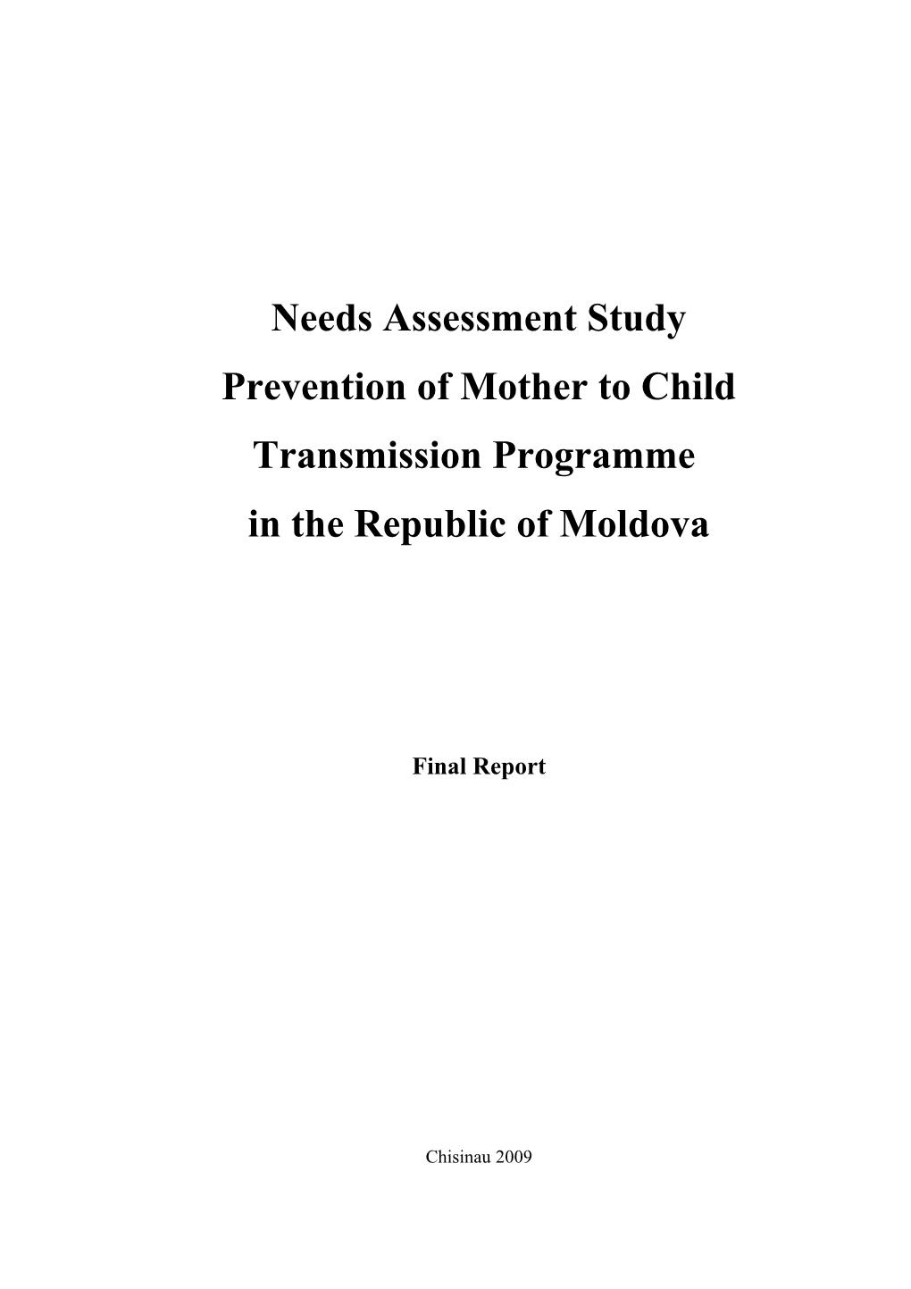 Assessment of PMTCT in Moldova