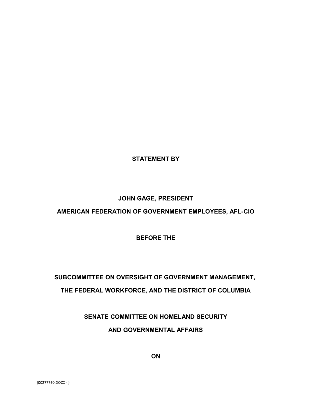 Testimony Before Akaka on NSPS Transition (00277760)