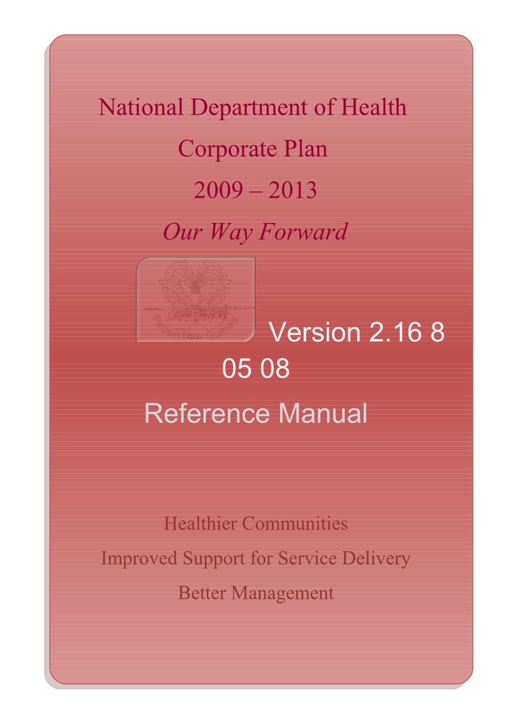 National Department of Health Corporate Plan