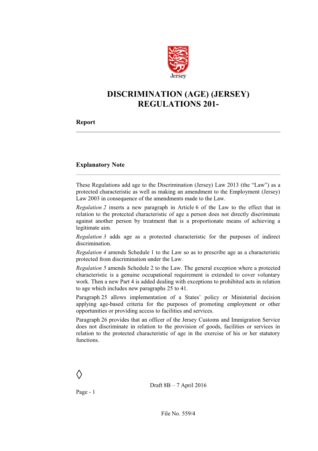 Draft 1 - Showing the Law at 2 December 2015 - Discrimination (Age) (Jersey) Regulations 201