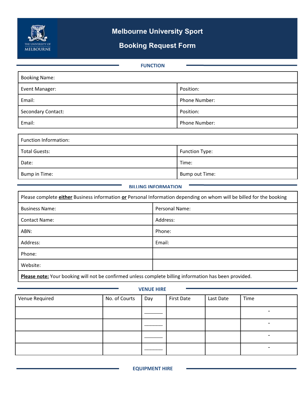 Are You Using Caterers? If So, Please Complete the Relevant Information Below