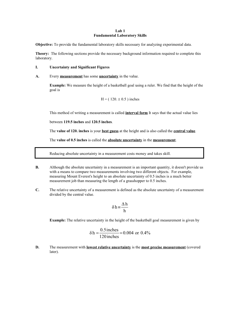 Fundamental Laboratory Skills